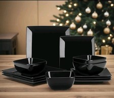 16pc Square Dinner Set Plates