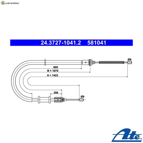 Cable parking brake - cable,