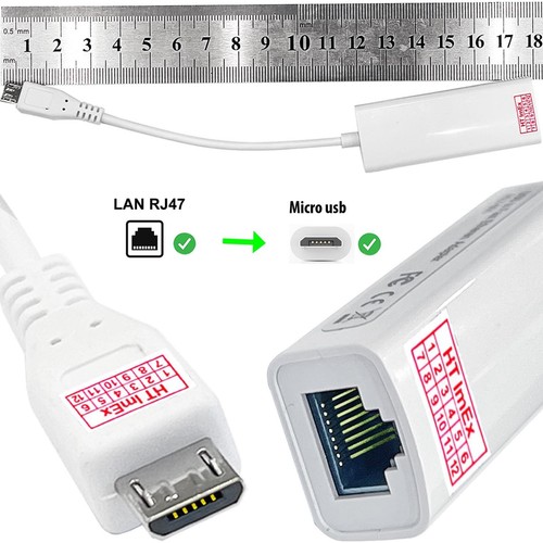 White micro usb - micro, rj45