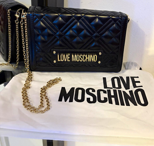 Love moschino black faux - moschino,