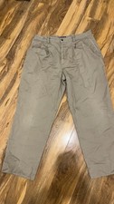 Khaki Docker's trousers with a