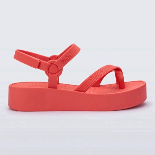 Melissa coral platform strappy - coral,