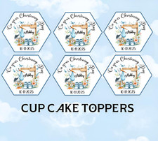 PERSONILISED CHRISTENING  CUP CAKE decorations, BOY OR GIRL
