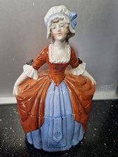 Large Vintage Lady Trinket Pot