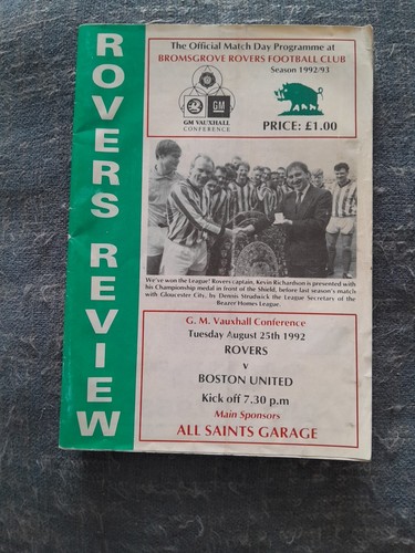 Bromsgrove rovers boston - vs,