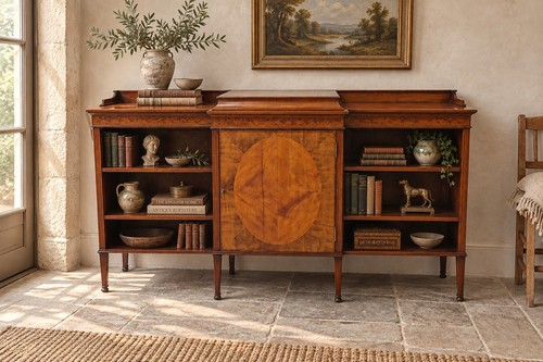 Antique mahogany breakfront - antique,
