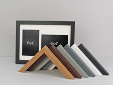 Wooden Multi Aperture Frame.Holds Two 6x4" Photos of different orientation