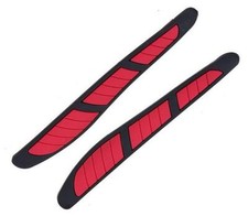 2x Black Rubber Door Mirror