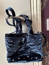 Ladies Next Velvet Beaded Clutch Crossbody Party Handbag 