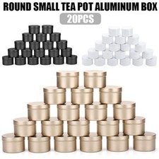20Pcs Round Candle Tins