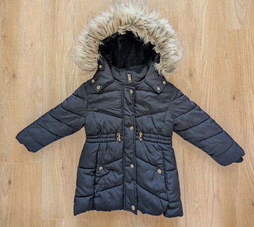 Nutmeg girls black faux fur - girls,