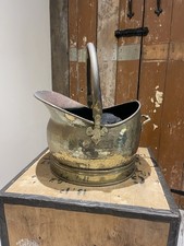 Coal Bucket Coal Scuttle Hod Brass Decorative Fireplace Metalware Collectable
