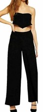 New Womens Ladies Plain Palazzo Trousers Flared Wide Leg Pants Leggings Trousers