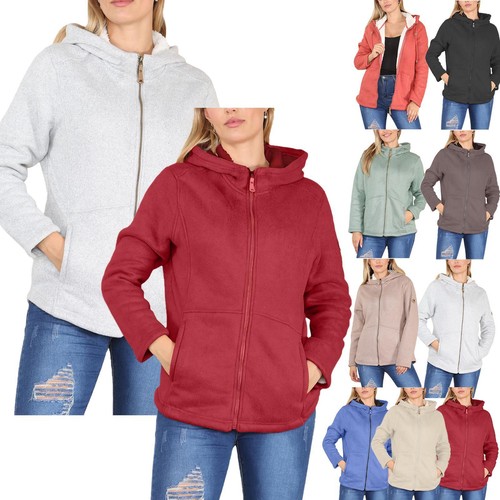 Ladies fleece fur lined hooded - fur,