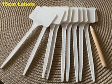 Plastic Plant Labels Garden Marker T Shape Tags 15cm White 1-900 Labels & Pencil