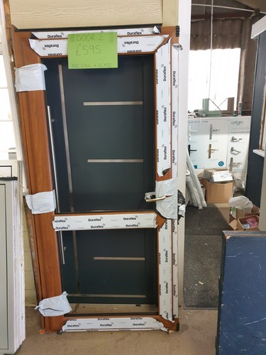 Light oak upvc glazed door - oak,