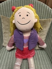 JELLYCAT Large Rag doll Blonde hair Pink skirt Purple boots No tags 2001 