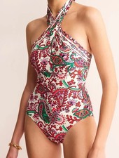 Boden Cross Front Swimsuit Red