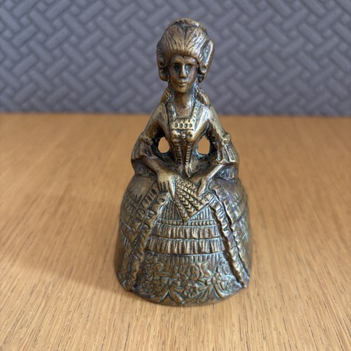 Brass crinoline lady bell - brass,
