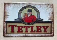 TETLEY BEER METAL SIGN BAR MAN