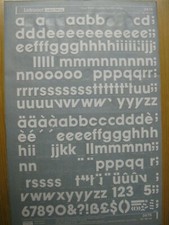 .1 x Letraset  Upper (WHITE)AVANT GARDE GOTHIC BOLD 60pt 17.3mm Sheet 2478   (h)