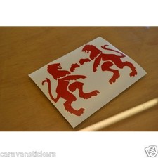 ELDDIS Classic Lion - (FLAT VINYL) - Caravan Stickers Decals Graphics - PAIR