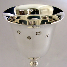 LARGE 172g MINT ENGLISH STERLING SILVER WINE GOBLET CHALICE 1978 BARWARE