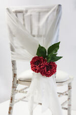 ORGANZA CHAIR SASH TABLE RUNNERS HOODS SLUB ORGANZA EVENT WEDDINGS DECOR