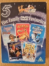 FIVE FAMILY DVD FAVOURITES ANNABELLES WISH / RUDOLPH / CASPER / BEN HUR