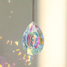 Colorful AB Crystal Lamp Prism Rainbow Chandelier Suncatcher Pendant Christmas