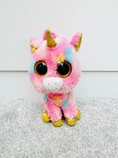 TY Unicorn larger Size Pink Blue and Gold  Plush Soft Toy