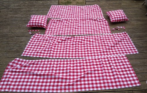 Gingham fabric both sides - gingham,