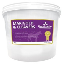 Global Herbs Marigold & Cleavers Supports Lymphatic system Horse Supplement 1Kg