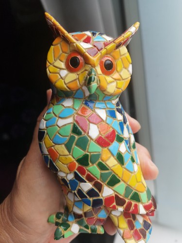 Barcino mosaic owl decorative - barcino,