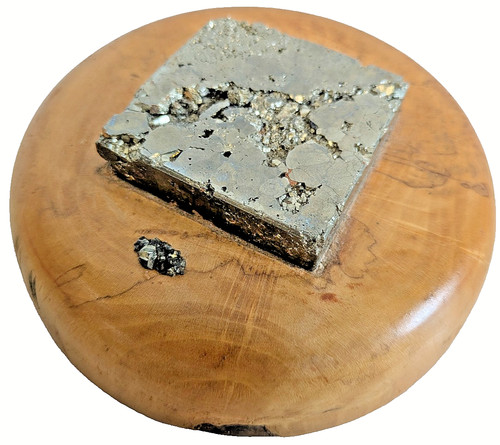 Natural iron pyrite - natural, crystal