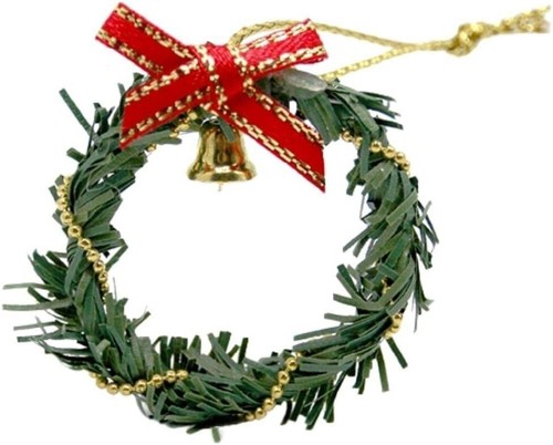 Christmas wreath with - with, &