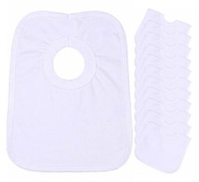 BABY 12 PACK BIBS 100% COTTON