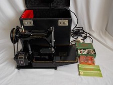 Rare Red "S" 1960 Vintage Singer 222K Featherweight Electric Sewing Machine