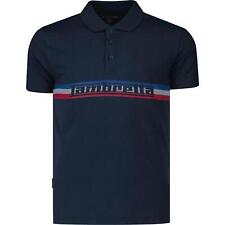 Lambretta Clothing SS0027 Stripe Logo Polo Shirt, Navy 2XL . SALE