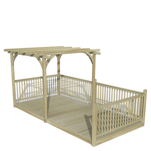 Wooden pergola decking kit - pergola,