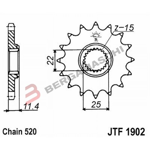 Teeth sprocket step - jt, 520