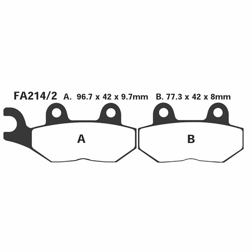Pair pads ebc fa214 - of,