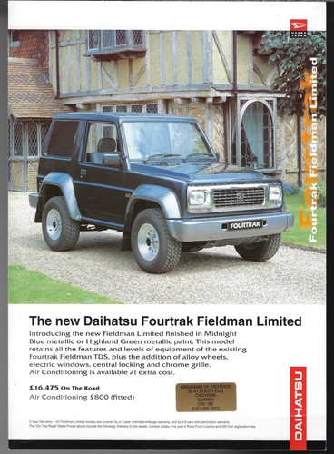 Daihatsu fourtrak fieldman - fourtrak,