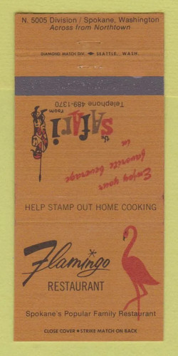 Matchbook cover flamingo - matchbook,