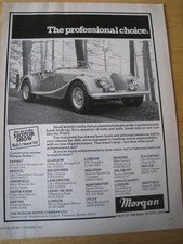 THE PROFESSIONAL CHOICE MORGAN REAL SPORTS CARS DEALER LI 1982 ADVERT A4 FILE 54