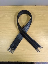 Jeffries Wembley Elasticated Leather Atherstone Girth, Black, 52" *Free Postage*