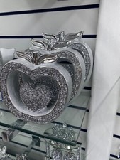 XL SET OF 3 SILVER APPLE SET