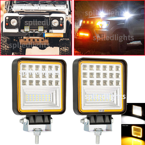 Square led work lights - work, 4.2"