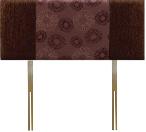 Brown fabric upholstered