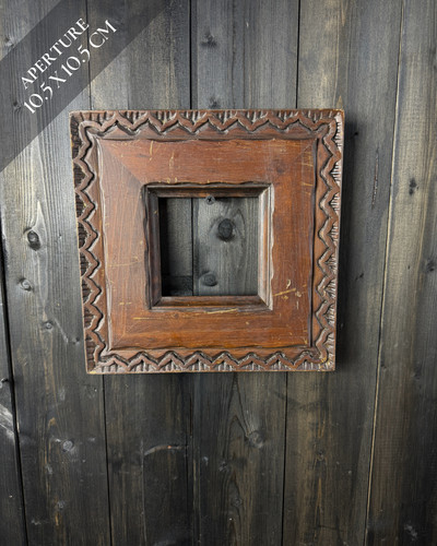 Vintage folk carved wooden - vintage,
